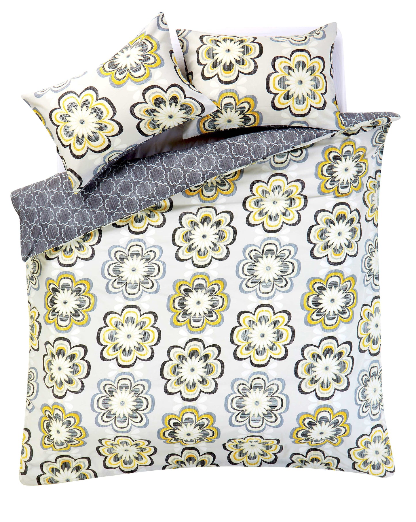 Peony Floral Cotton Rich Duvet Cover Set With Pillowcases