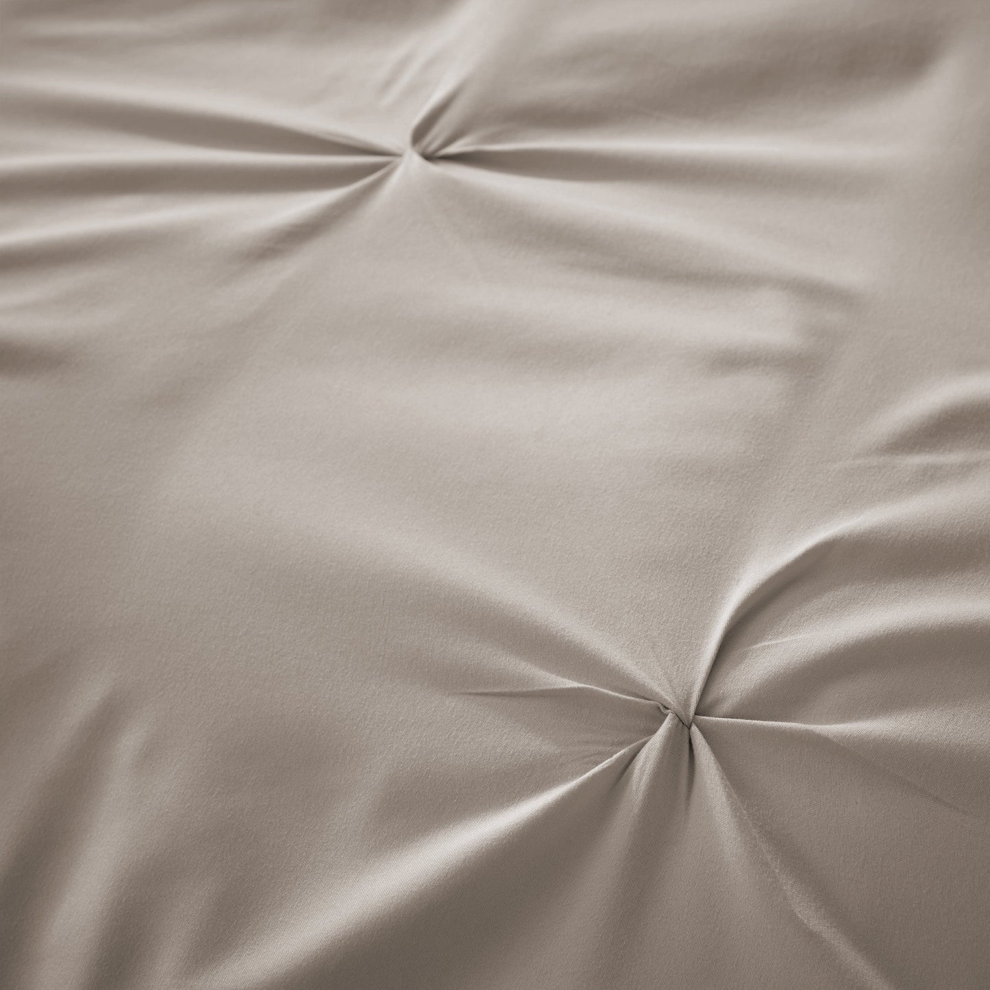 OLIVIA ROCCO Pintuck Natural Microfibre Duvet Cover Set With Pillowcases, Breathable Easy Care, Machine Washable Bedding