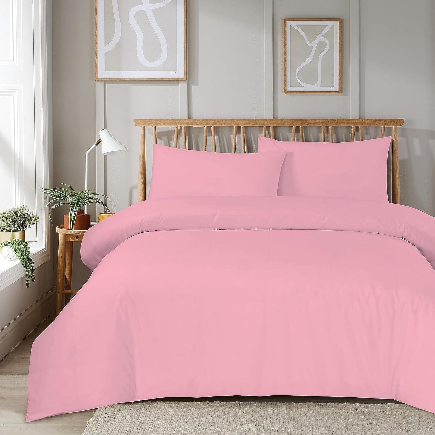 OLIVIA ROCCO Duvet Set With Zipper Closure Easy Care Plain Dye Luxurious Super Soft Bed Linen Multiple Sizes And Colours