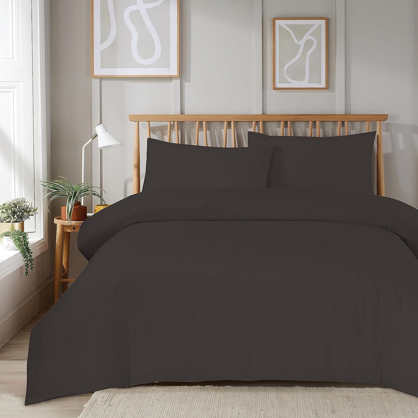 OLIVIA ROCCO Duvet Set With Zipper Closure Easy Care Plain Dye Luxurious Super Soft Bed Linen Multiple Sizes And Colours