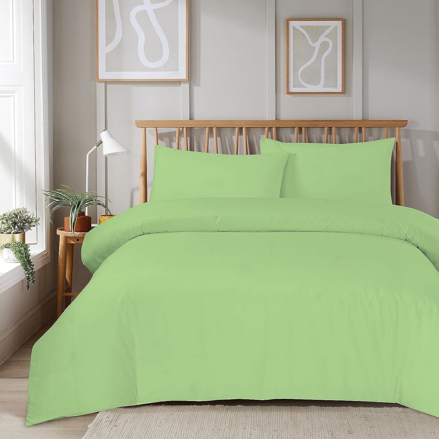 OLIVIA ROCCO Duvet Set With Zipper Closure Easy Care Plain Dye Luxurious Super Soft Bed Linen Multiple Sizes And Colours