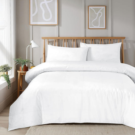 OLIVIA ROCCO Duvet Set With Zipper Closure Easy Care Plain Dye Luxurious Super Soft Bed Linen Multiple Sizes And Colours