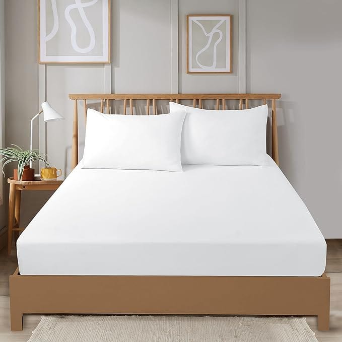 OLIVIA ROCCO Fitted Sheets, Plain Dye, Super Soft, Easy Care, Bed Linen Sets, Single to King, Three Quarter Sizes, Multiple Colours