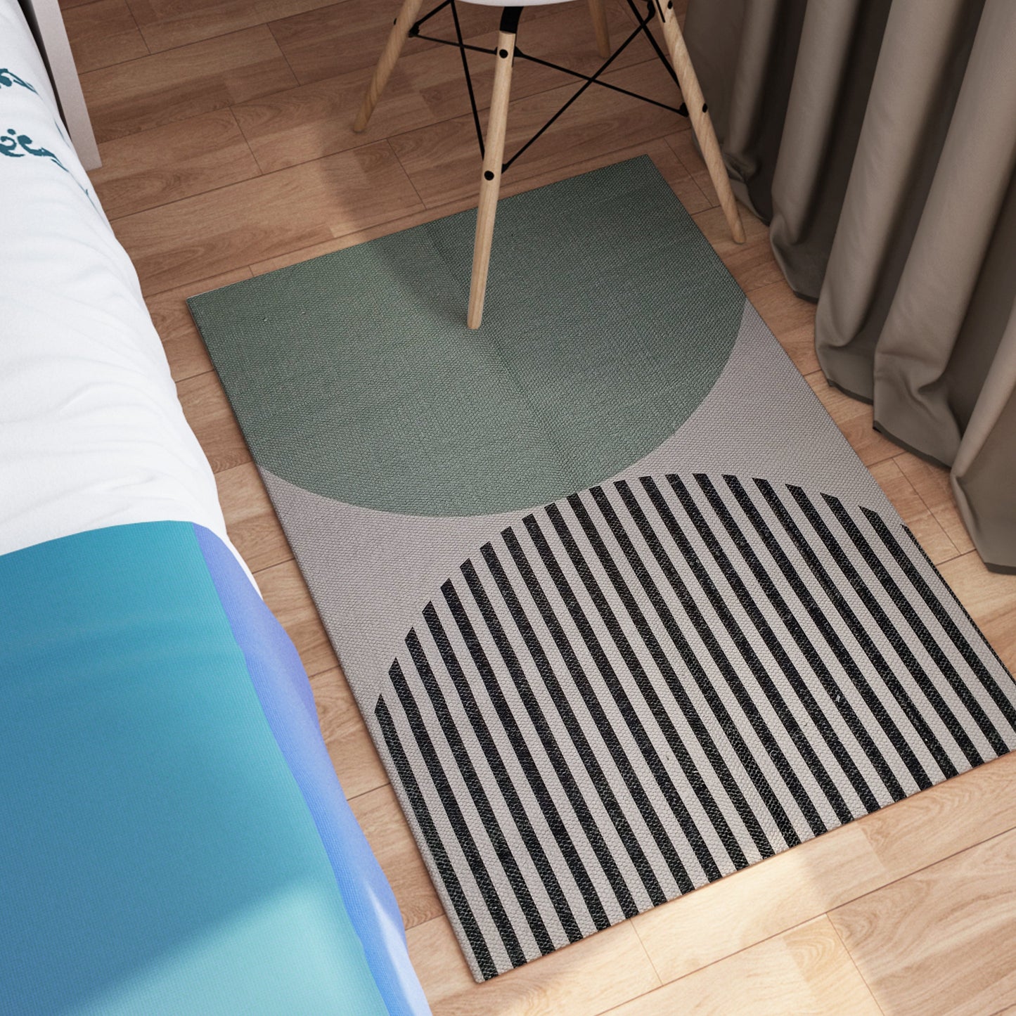 OLIVIA ROCCO Printed Rug Amphi Colour Non Slip Soft Durable Floor Rug For Living Room Bedroom Office Indoor Use Decorative