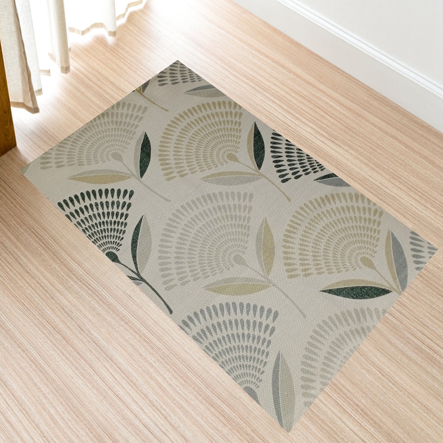 OLIVIA ROCCO Printed Rug Linnea Design Non Slip Soft Durable Floor Rug For Living Room Bedroom Office Linnea Color Premium Quality Construction