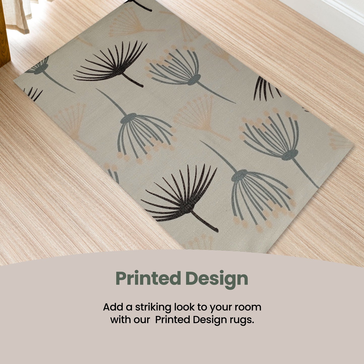 OLIVIA ROCCO Printed Rug Nina Design Colour Non-Slip Modern Floor Rug For Living Room Bedroom Office Soft Durable Underfoot