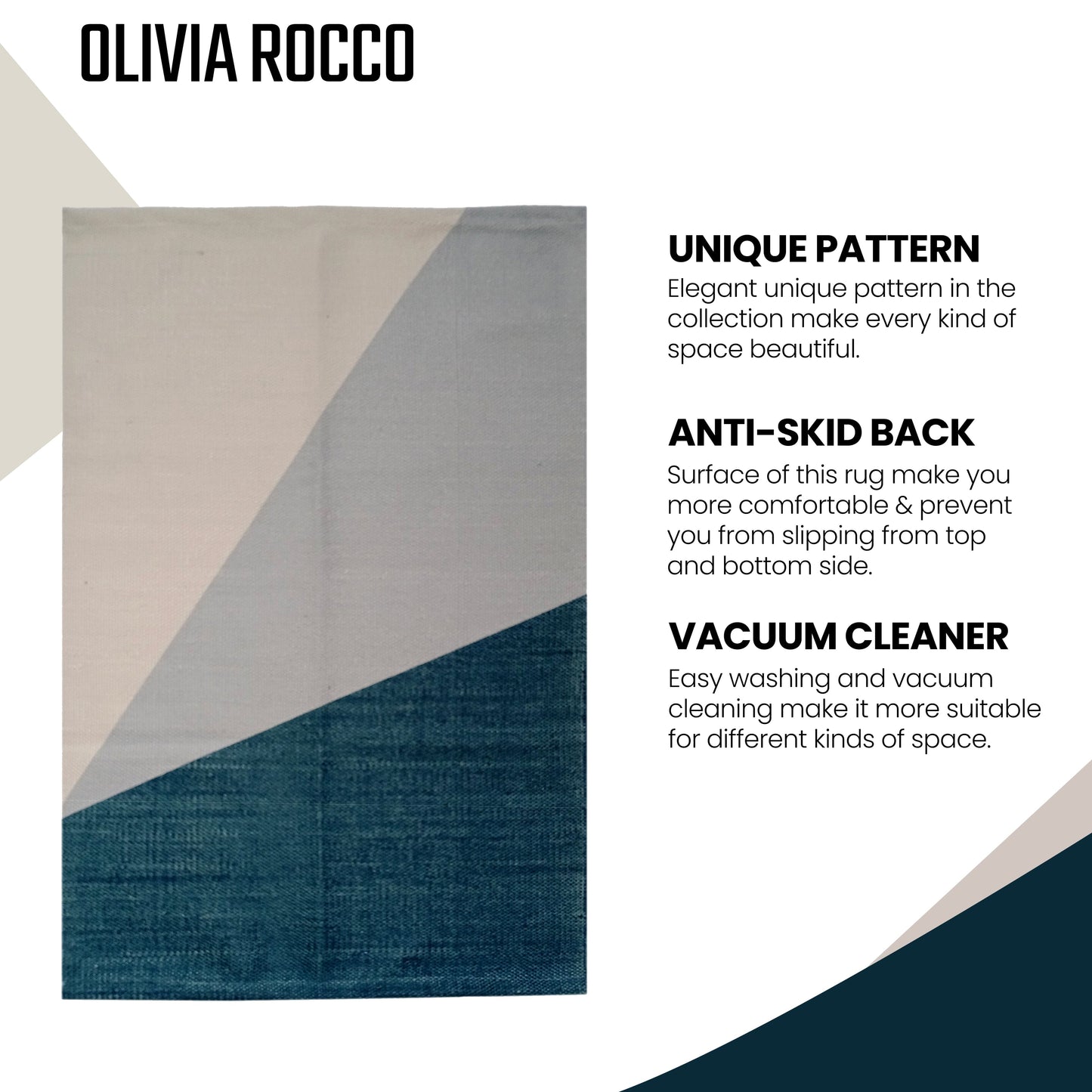 OLIVIA ROCCO Printed Rug Oslo Design Modern Non Slip Soft Durable Floor Rug In Oslo Color For Living Room Bedroom Office