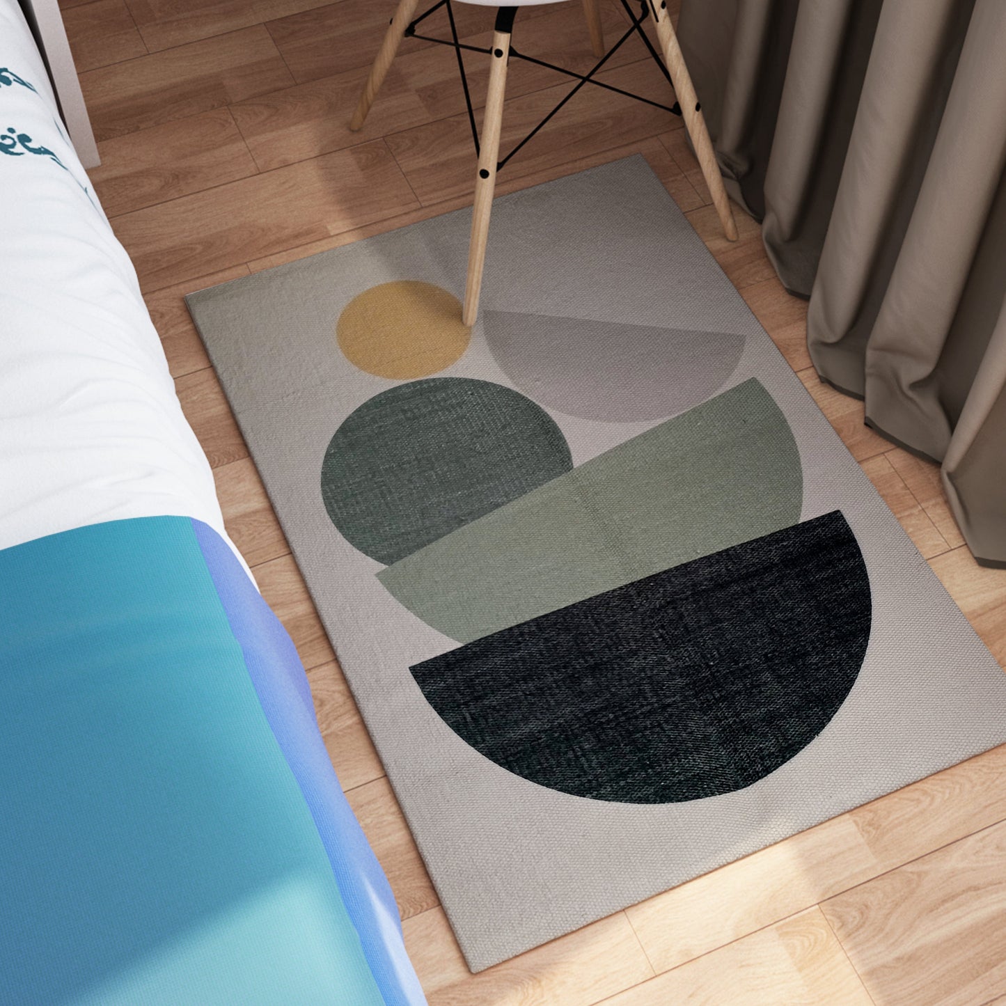 OLIVIA ROCCO Printed Rug Tokyo Design Modern Non-Slip Soft Durable Floor Rug For Living Room Bedroom Office Eco-Friendly