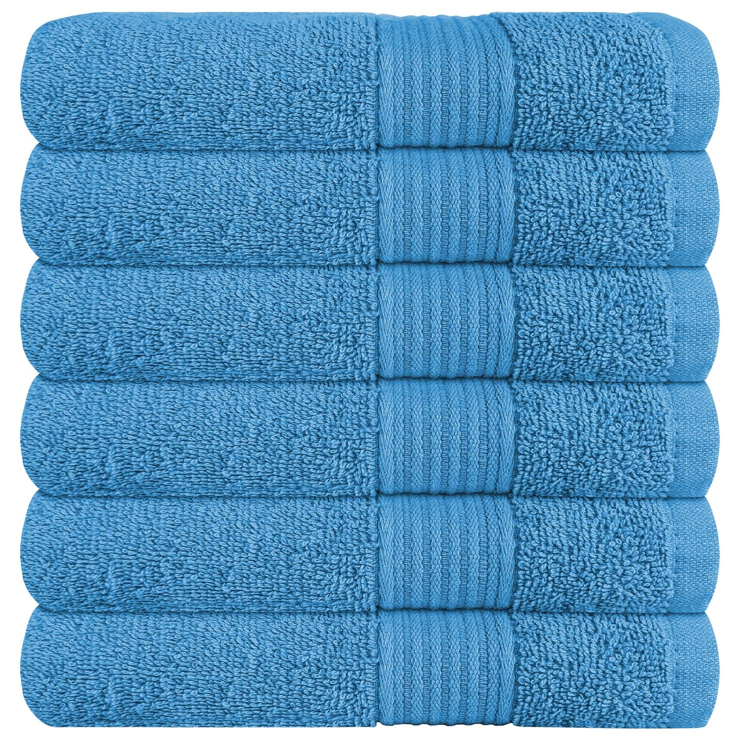 OLIVIA ROCCO Rhodes Towel Aqua 100 Percent Cotton Hotel Quality Soft Super Absorbent Hand Towels Sheets And Face Cloths Premium
