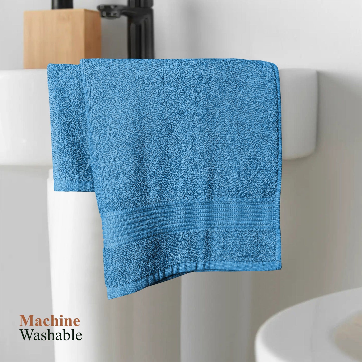 OLIVIA ROCCO Rhodes Towel Aqua 100 Percent Cotton Hotel Quality Soft Super Absorbent Hand Towels Sheets And Face Cloths Premium