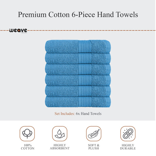 OLIVIA ROCCO Rhodes Towel Aqua 100 Percent Cotton Hotel Quality Soft Super Absorbent Hand Towels Sheets And Face Cloths Premium