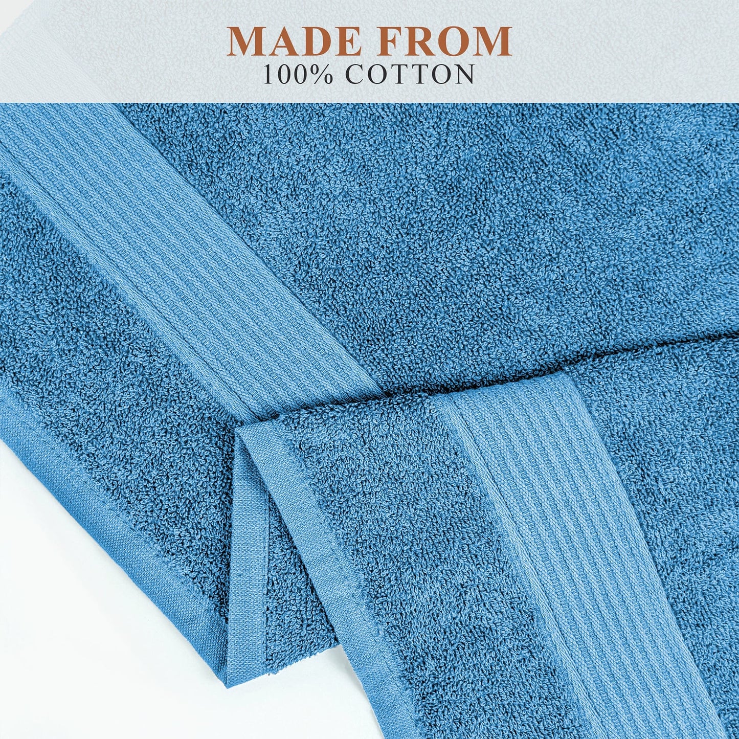 OLIVIA ROCCO Rhodes Towel Aqua 100 Percent Cotton Hotel Quality Soft Super Absorbent Hand Towels Sheets And Face Cloths Premium