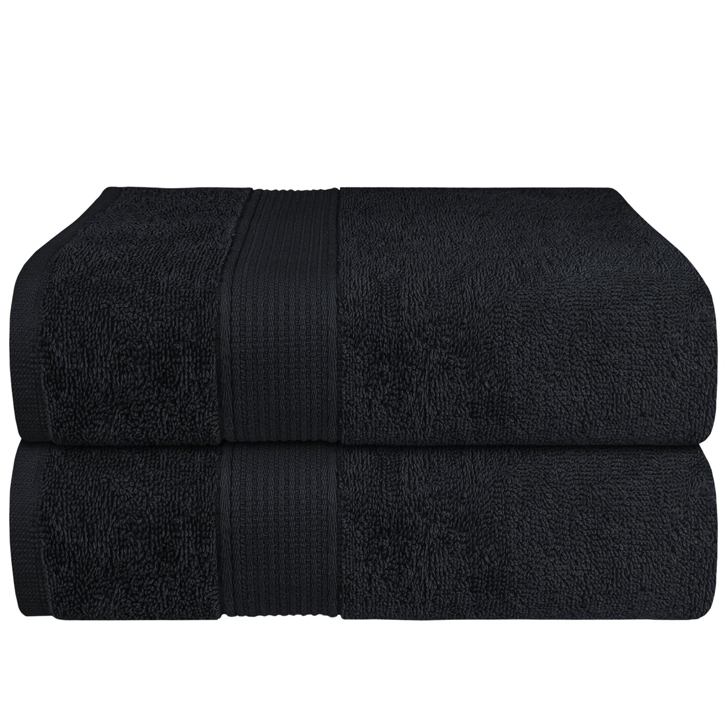 OLIVIA ROCCO Rhodes Towel Black 100 Percent Cotton Hotel Quality Super Absorbent Hand Towels Sheets Face Cloths Set Machine Washable