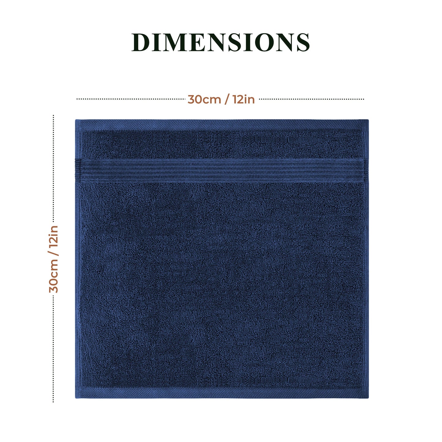 OLIVIA ROCCO Rhodes Towel Royal Blue 100% Cotton Hotel Quality Soft Super Absorbent Hand Bath Towels Sheets And Face Cloths