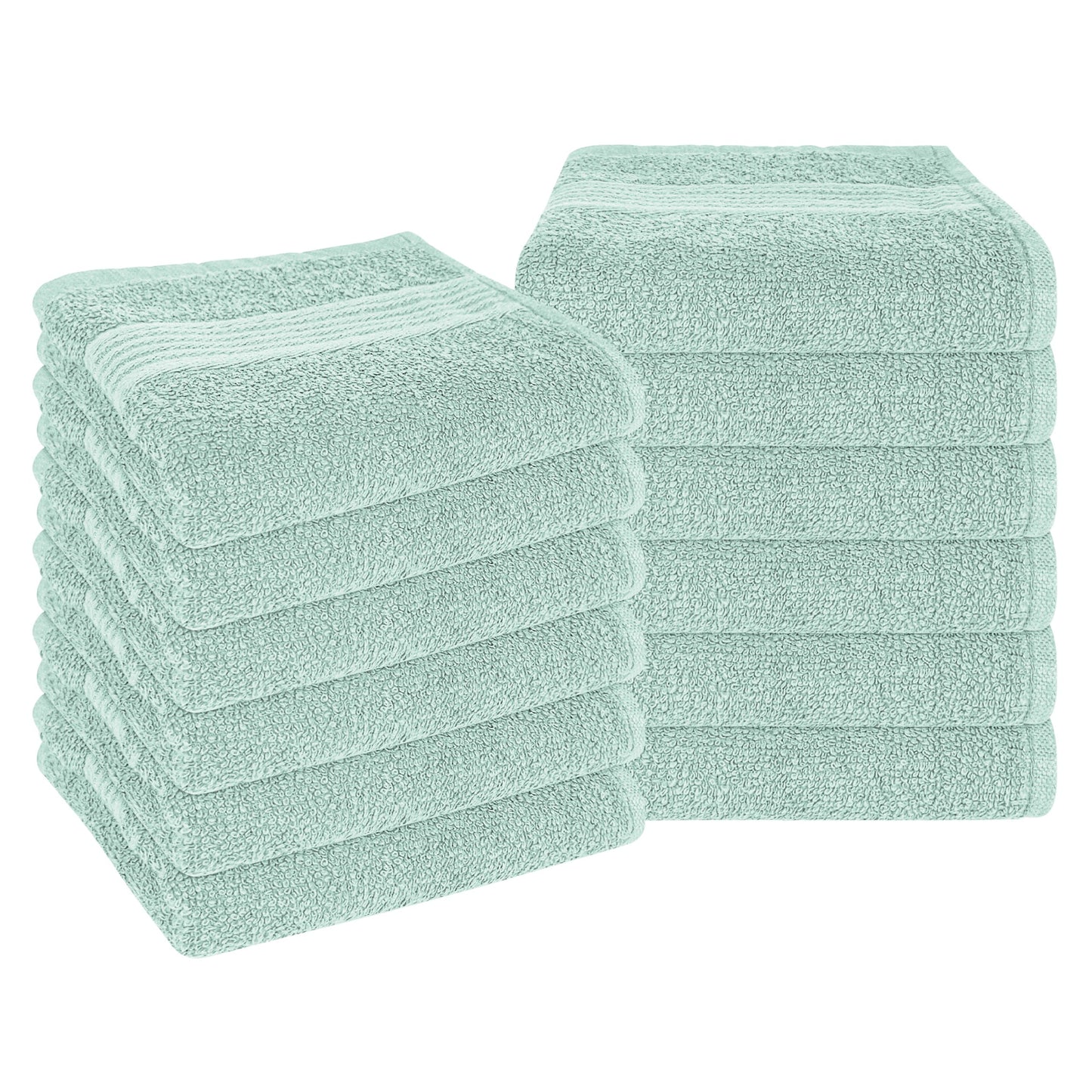 OLIVIA ROCCO Rhodes Towel Seafoam 100 Percent Cotton Hotel Quality Soft Super Absorbent Hand Towels Sheets And Face Cloths