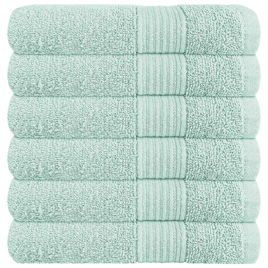 OLIVIA ROCCO Rhodes Towel Seafoam 100 Percent Cotton Hotel Quality Soft Super Absorbent Hand Towels Sheets And Face Cloths