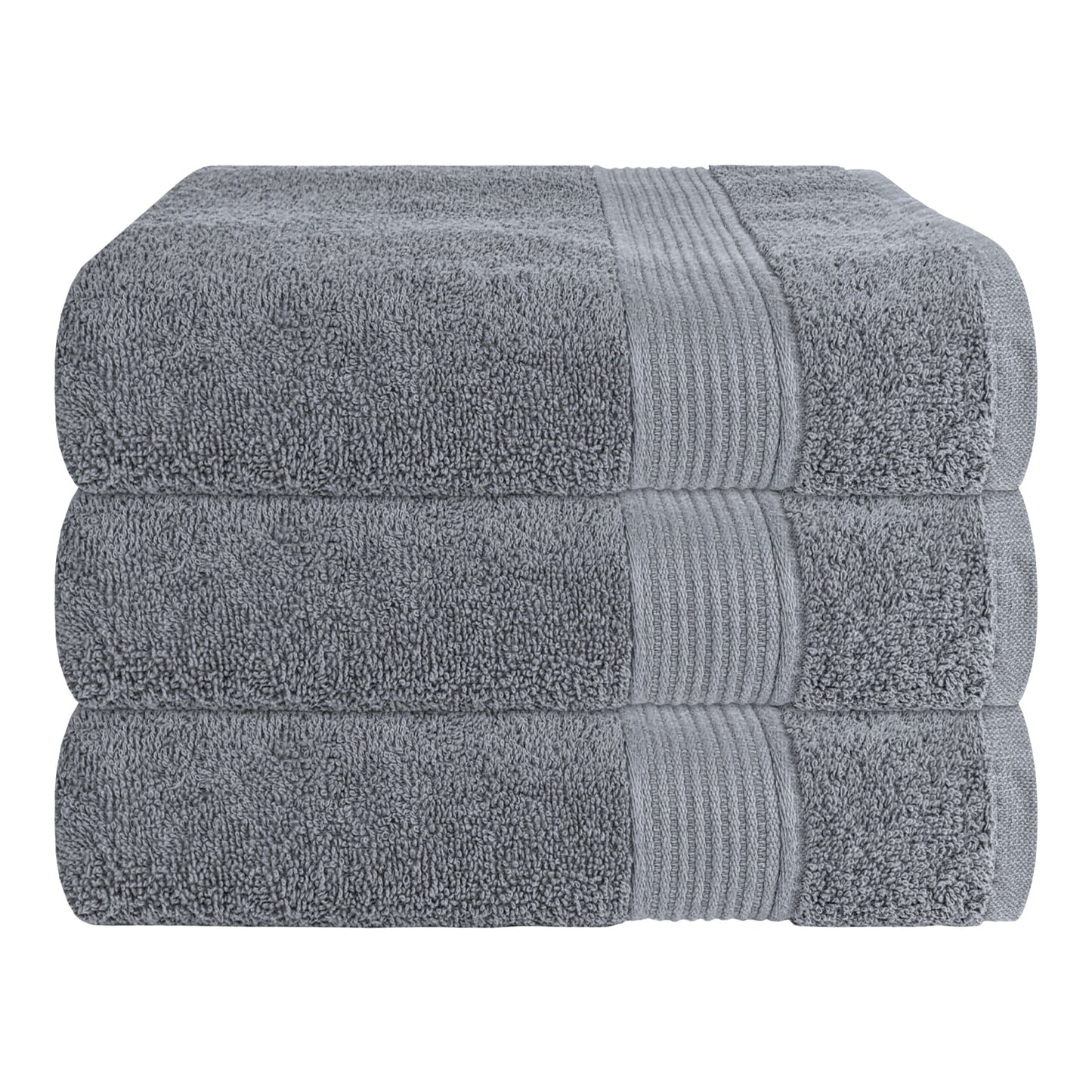 OLIVIA ROCCO Rhodes Towel Silver 100 Percent Cotton Hotel Quality Soft And Ultra Absorbent Hand Bath Towels Sheets And Face Cloths Set