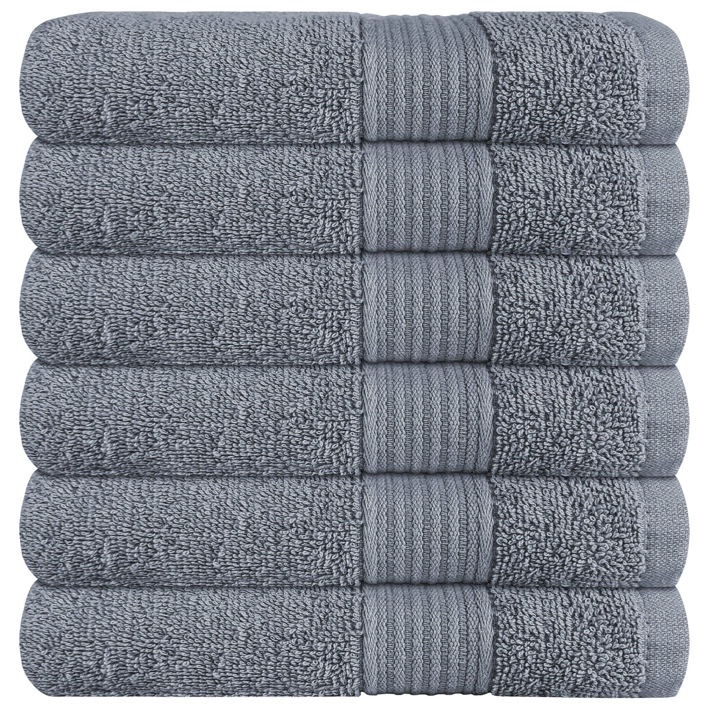 OLIVIA ROCCO Rhodes Towel Silver 100 Percent Cotton Hotel Quality Soft And Ultra Absorbent Hand Bath Towels Sheets And Face Cloths Set