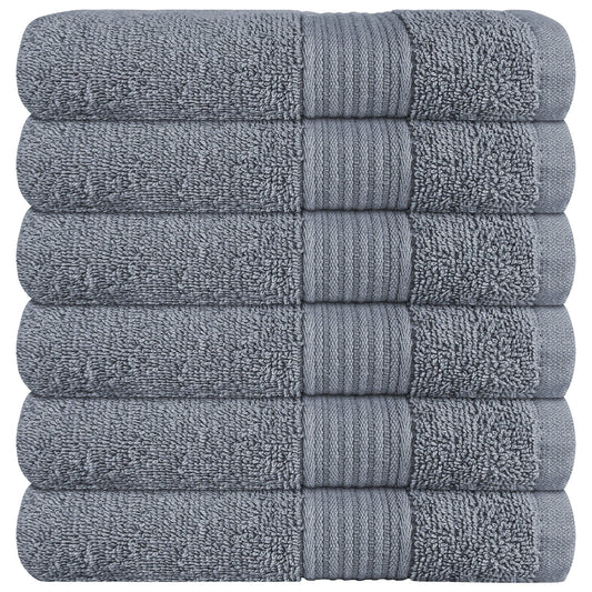 OLIVIA ROCCO Rhodes Towel Silver 100 Percent Cotton Hotel Quality Soft And Ultra Absorbent Hand Bath Towels Sheets And Face Cloths Set