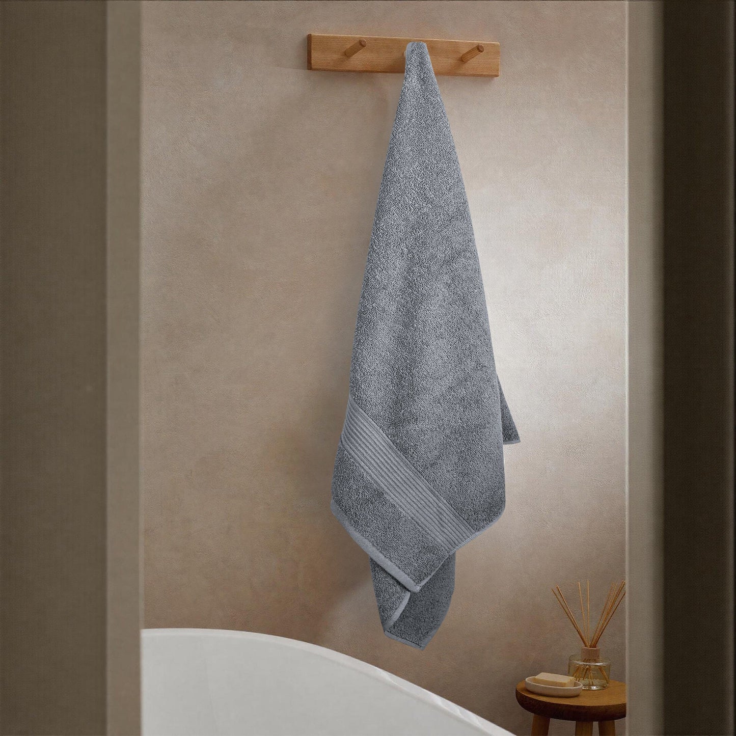 OLIVIA ROCCO Rhodes Towel Silver 100 Percent Cotton Hotel Quality Soft And Ultra Absorbent Hand Bath Towels Sheets And Face Cloths Set
