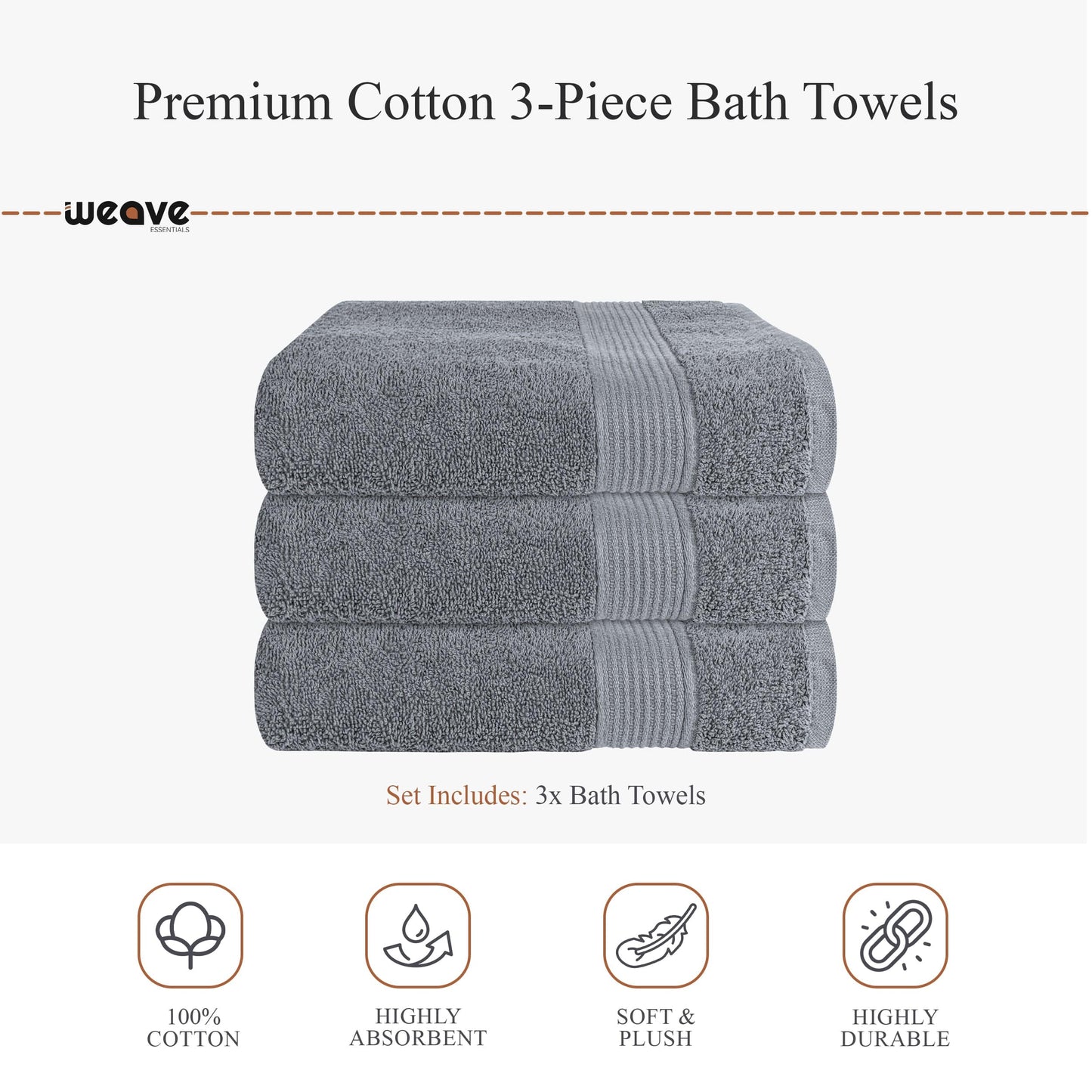 OLIVIA ROCCO Rhodes Towel Silver 100 Percent Cotton Hotel Quality Soft And Ultra Absorbent Hand Bath Towels Sheets And Face Cloths Set