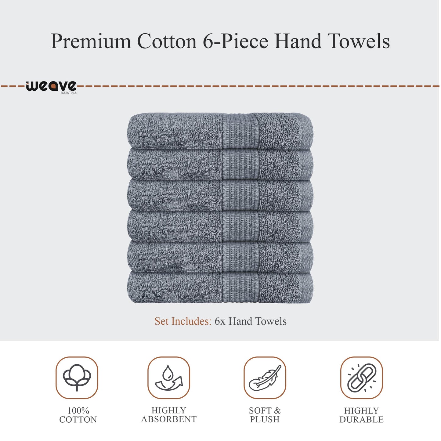 OLIVIA ROCCO Rhodes Towel Silver 100 Percent Cotton Hotel Quality Soft And Ultra Absorbent Hand Bath Towels Sheets And Face Cloths Set