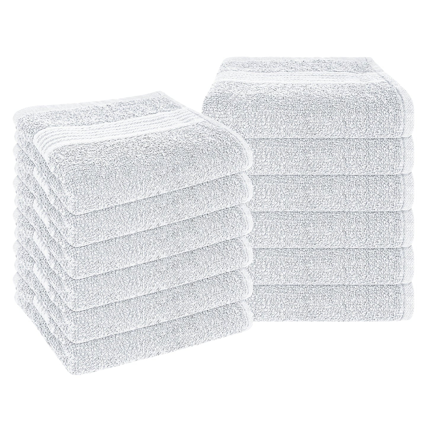 OLIVIA ROCCO Rhodes Towel White 100% Cotton Hotel Quality Soft Super Absorbent Hand Bath Towels Sheets And Face Cloths Set