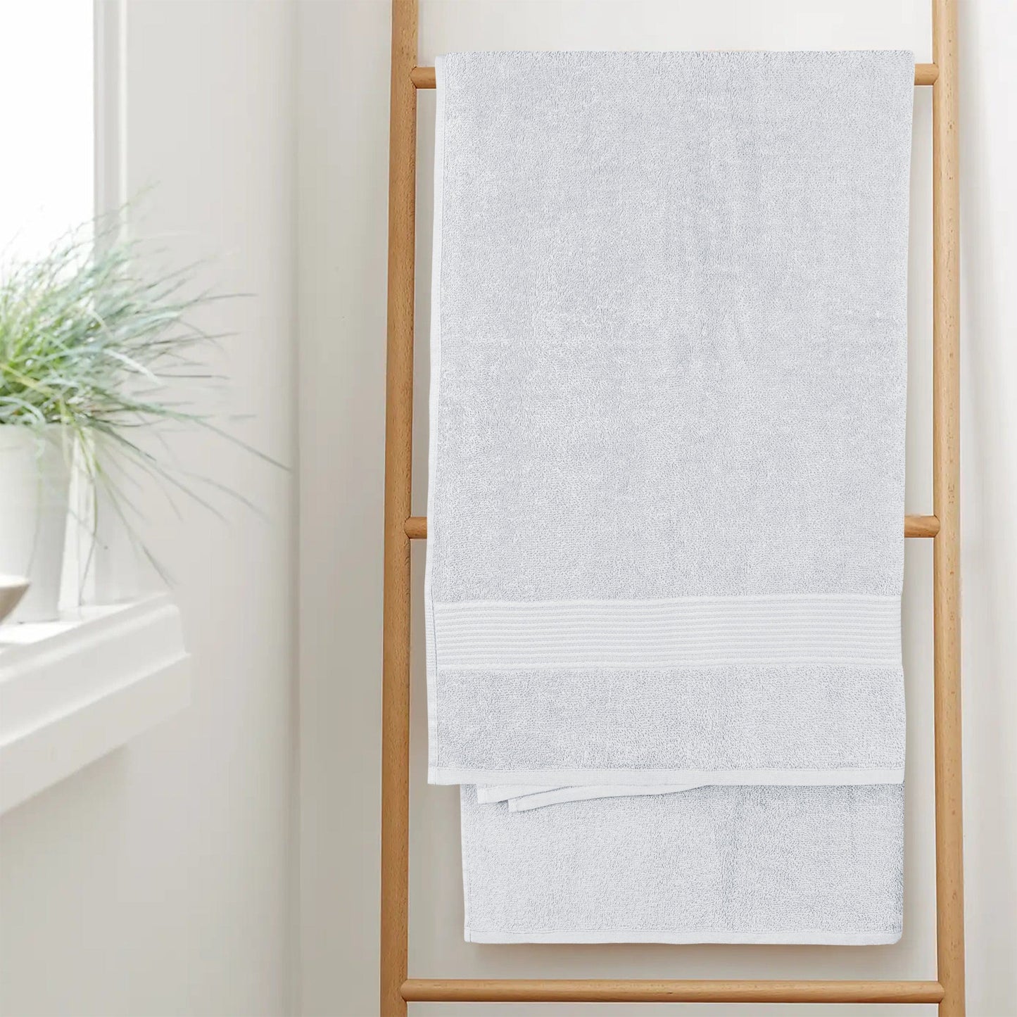 OLIVIA ROCCO Rhodes Towel White 100% Cotton Hotel Quality Soft Super Absorbent Hand Bath Towels Sheets And Face Cloths Set
