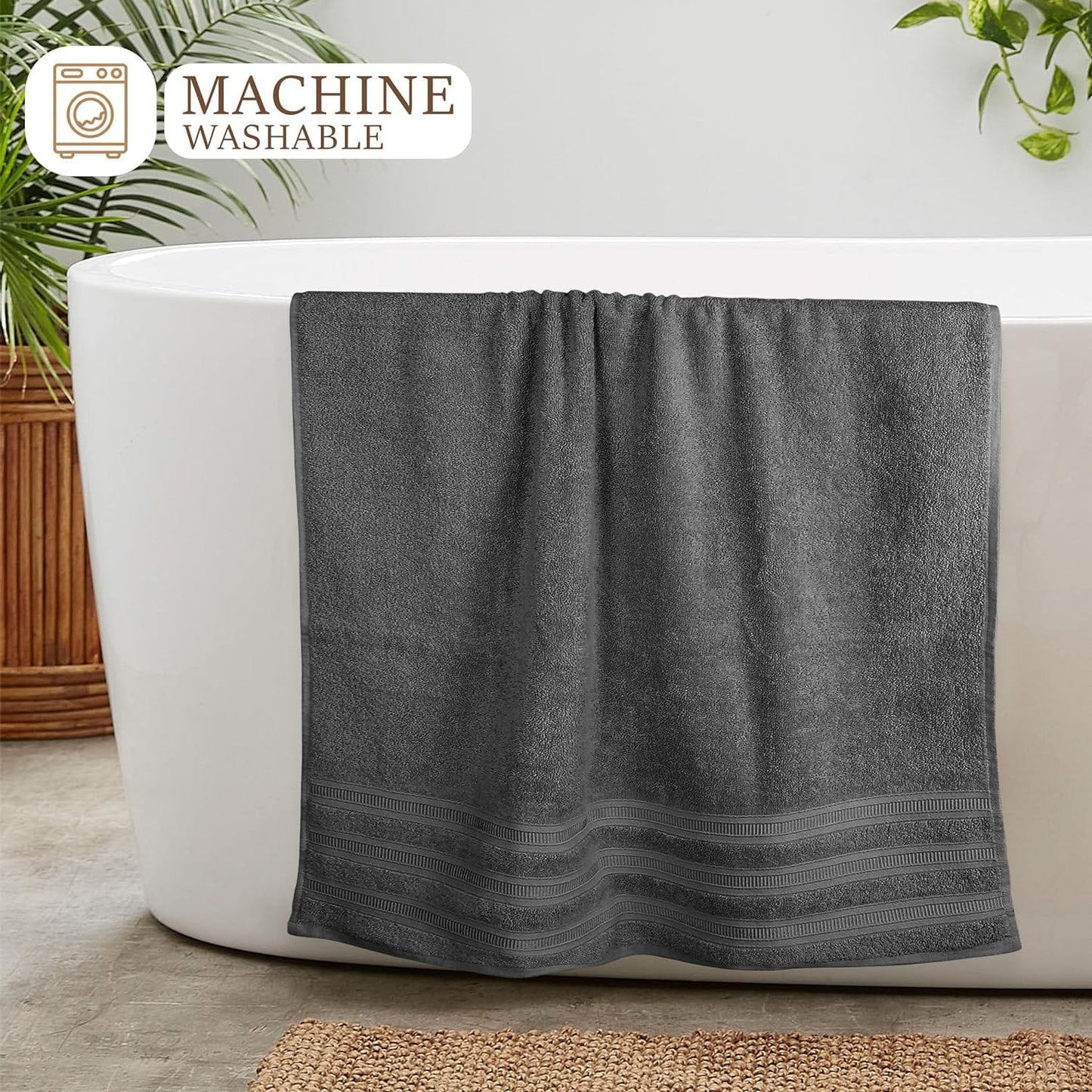 OLIVIA ROCCO Ritz Viscose Stripe Towels Super Soft Cotton Highly Absorbent Jumbo Bath Sheet Pack And Towel Bale Sets Available