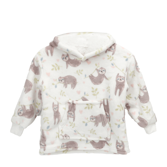OLIVIA ROCCO Daisy Dreamer Kids Hoodie Blanket Safari Sloth Wearable Sweatshirt For Toddlers 0-4 Unisex With Kangaroo Pocket And Soft Fleece Lining