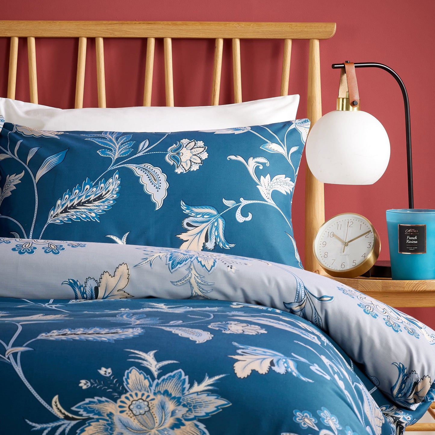 OLIVIA ROCCO Shimla Duvet Cover Set Easy Care Reversible Quilt Cover With Pillowcases Super Soft Bedding Machine Washable Wrinkle Resistant