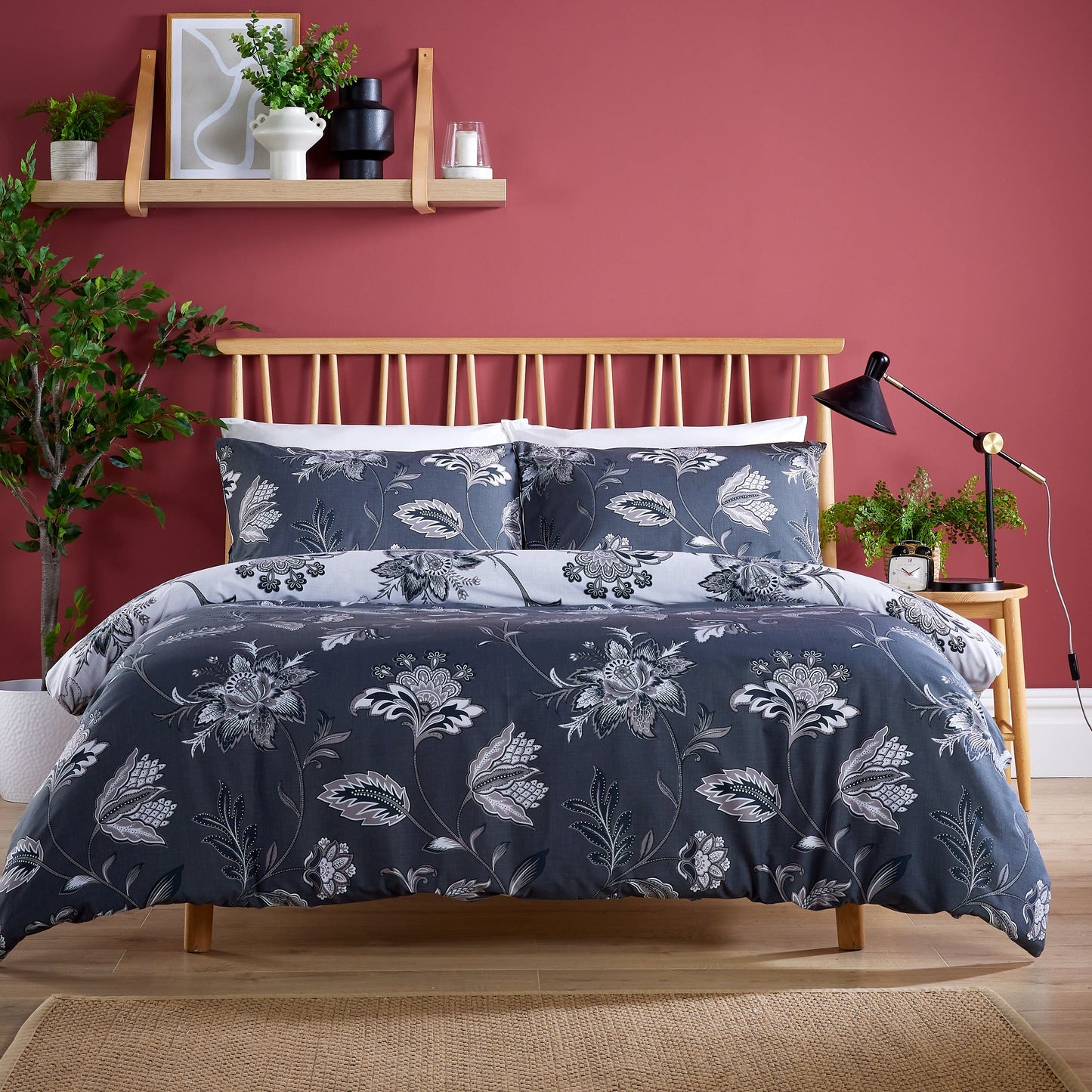 OLIVIA ROCCO Shimla Duvet Cover Set Easy Care Reversible Quilt Cover With Pillowcases Super Soft Bedding Machine Washable Wrinkle Resistant
