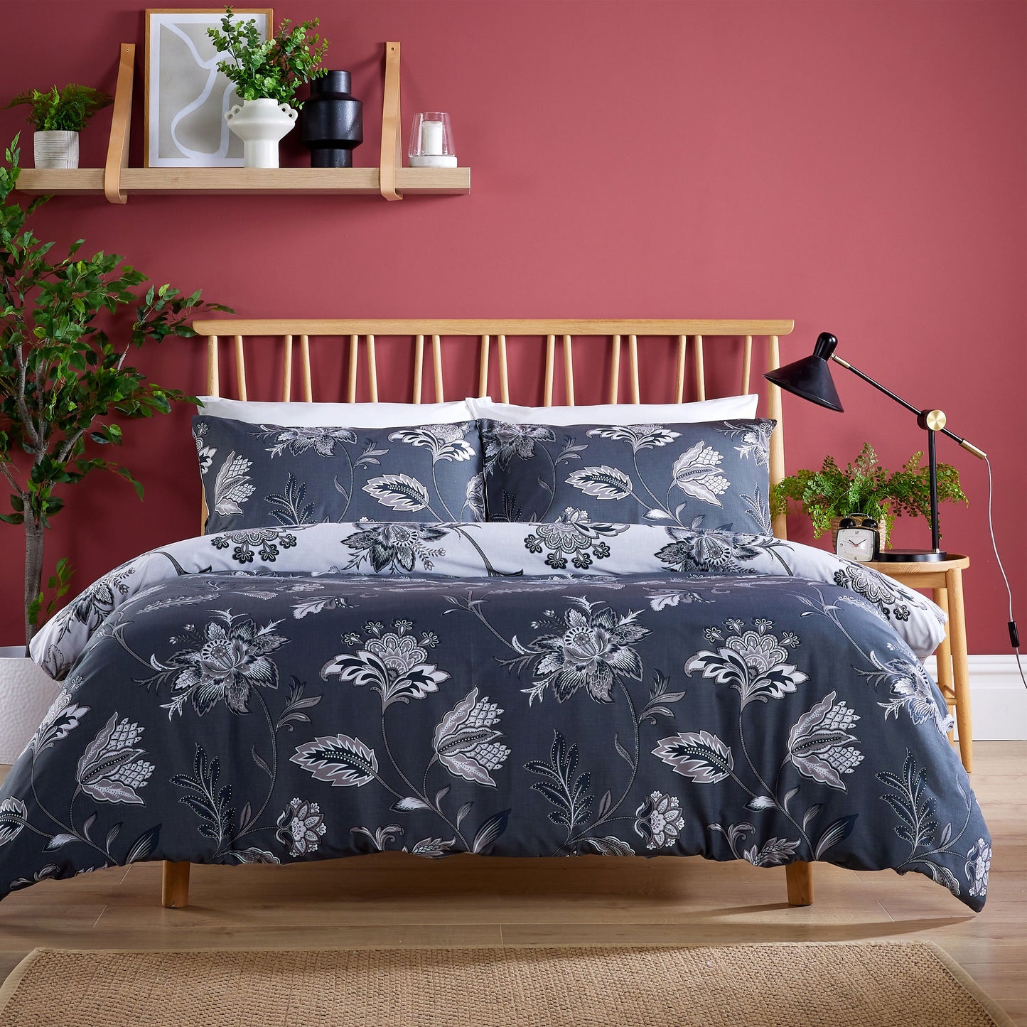OLIVIA ROCCO Shimla Duvet Cover Set Easy Care Reversible Quilt Cover With Pillowcases Super Soft Bedding Machine Washable Wrinkle Resistant