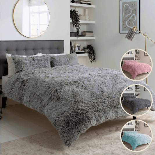 OLIVIA ROCCO Snuggle And Cuddle Faux Fur Duvet Set, Extra-Soft Long Pile, Winter Warmth, Available In Multiple Sizes And Elegant Colors
