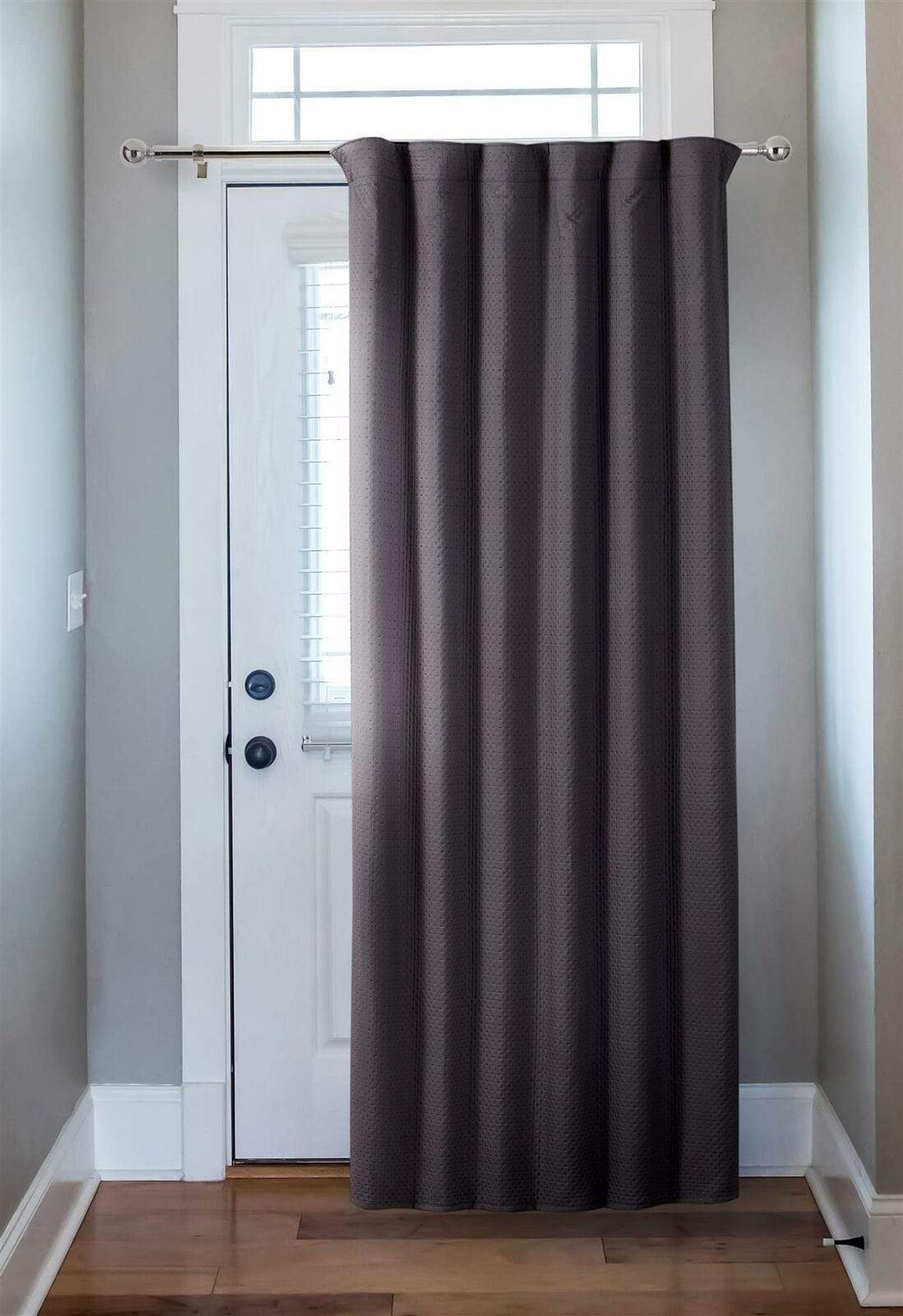 OLIVIA ROCCO Capri Thermal Door Curtain 46x84 Inches For Energy Efficiency And Noise Reduction In Living Rooms And Bedrooms