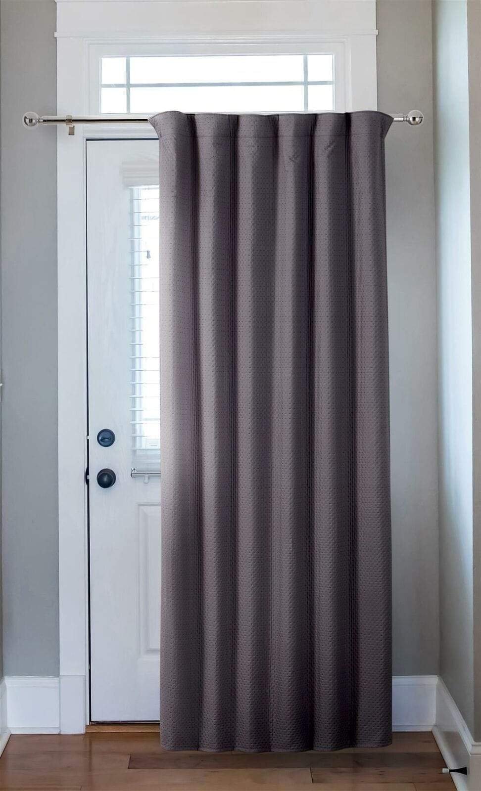 OLIVIA ROCCO Capri Thermal Door Curtain 46x84 Inches For Energy Efficiency And Noise Reduction In Living Rooms And Bedrooms