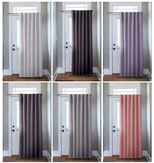OLIVIA ROCCO Capri Thermal Door Curtain 46x84 Inches For Energy Efficiency And Noise Reduction In Living Rooms And Bedrooms