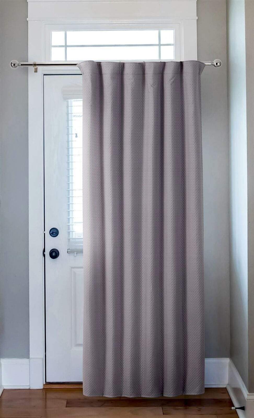 OLIVIA ROCCO Capri Thermal Door Curtain 46x84 Inches For Energy Efficiency And Noise Reduction In Living Rooms And Bedrooms