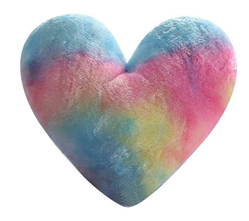 OLIVIA ROCCO Tie Dye Rainbow Teddy Fleece Duvet Set for Kids Reversible Bedding with Cushion and Throw Single and Double