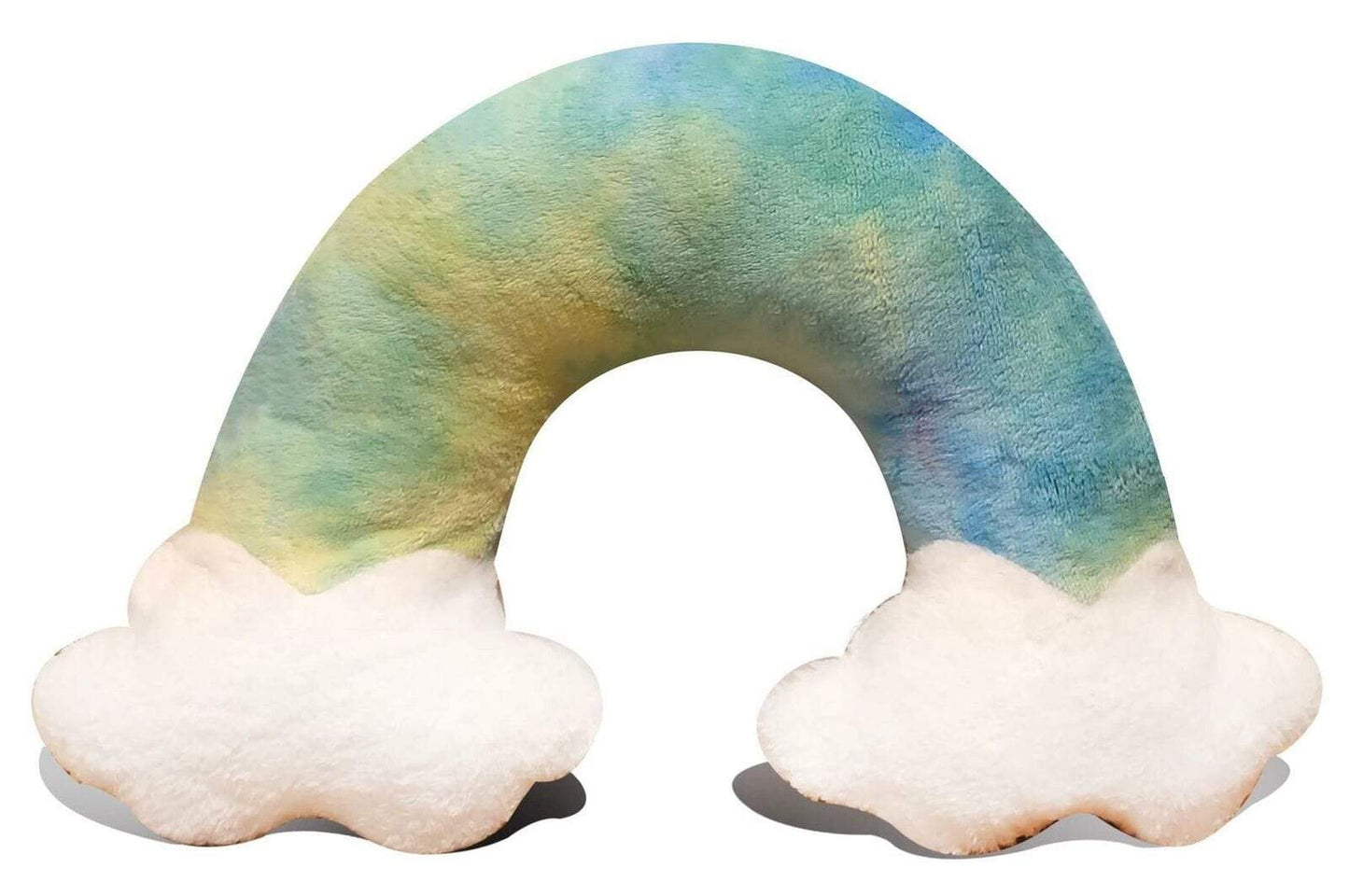 OLIVIA ROCCO Tie Dye Rainbow Teddy Fleece Duvet Set for Kids Reversible Bedding with Cushion and Throw Single and Double