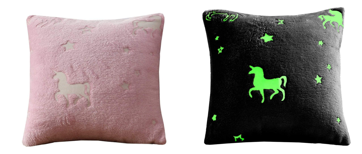Unicorn Glow In The Dark Teddy Duvet Set Pink For Kids