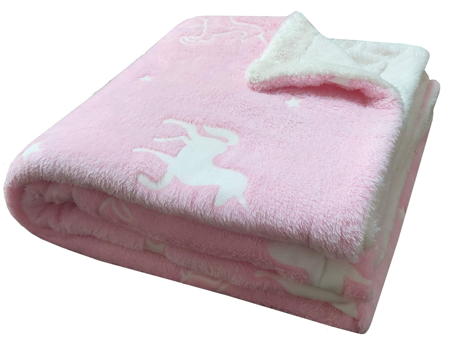 Unicorn Glow In The Dark Teddy Duvet Set Pink For Kids