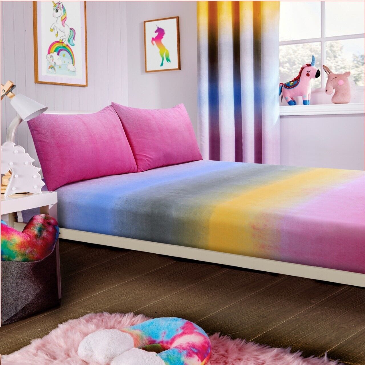 OLIVIA ROCCO Unicorn Rainbow Kids Duvet Set 100% Microfibre Soft Comfort For Children Single And Double Sizes Designed In England