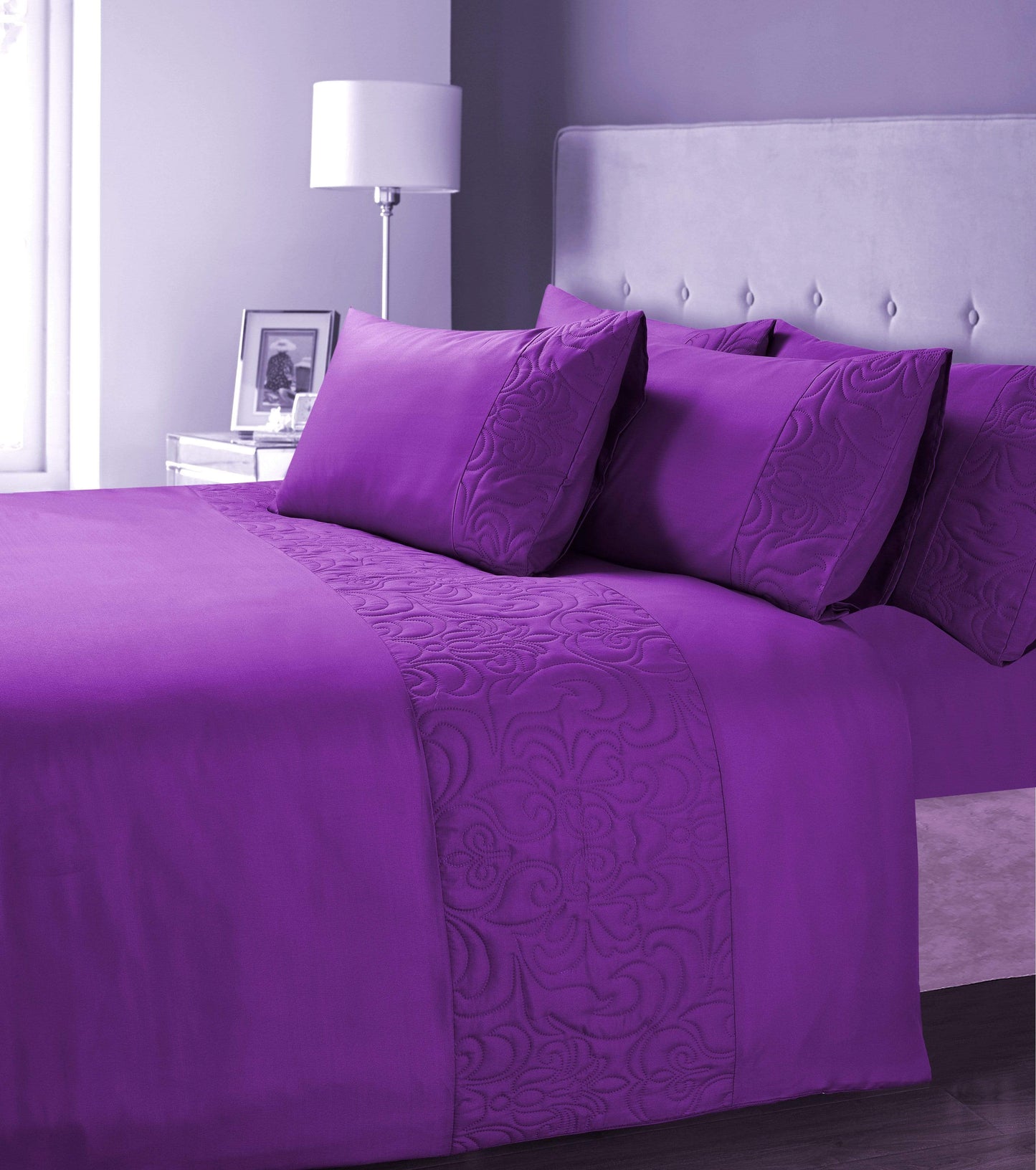 OLIVIA ROCCO Venezia Embellished Duvet Set Easy Care Quilt Cover In Various Colours And Sizes Designed In England UK Stock