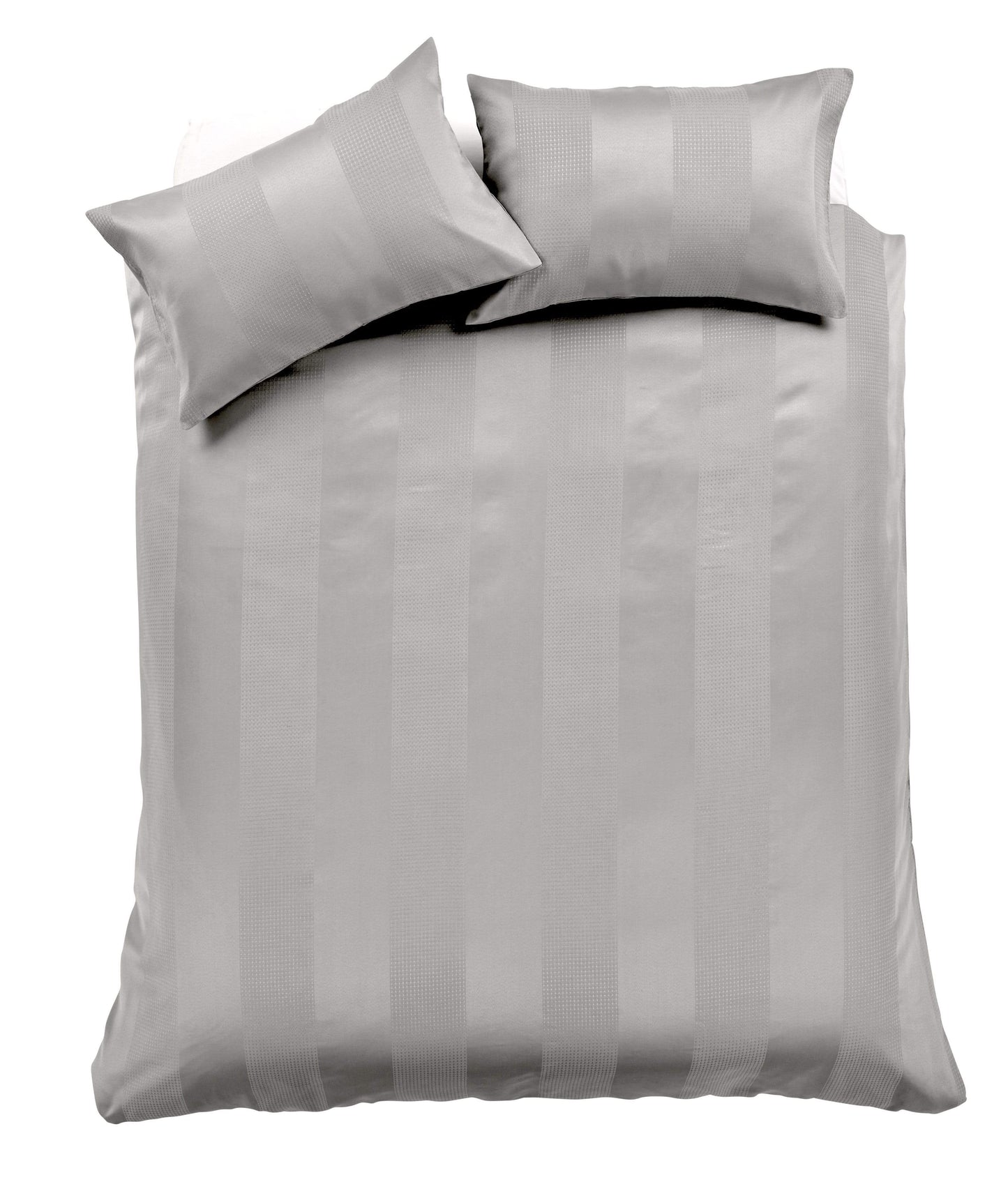 OLIVIA ROCCO Waffle Stripe Handwoven Jacquard Cotton Rich Duvet Cover Set Multiple Sizes Available In Various Colours Designed In England