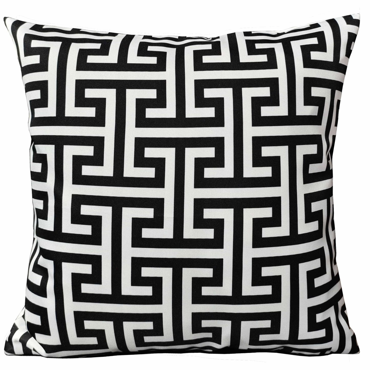 OLIVIA ROCCO Milano Black Waterproof Cushion Covers 43x43 cm Reversible Breathable Indoor Outdoor Use Decorative Patio Garden Sofa Bed Chair