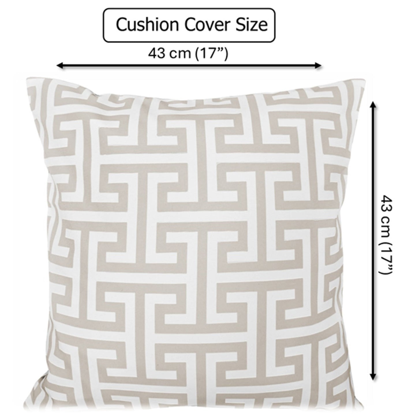 OLIVIA ROCCO Cushion Covers 43x43 cm Waterproof Breathable Outdoor Indoor Use Milano Natural Sun Resistant Protective For Garden Benches Sofas Beds