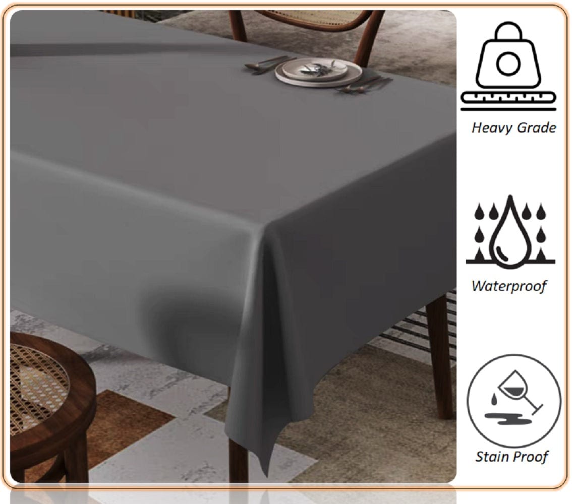 OLIVIA ROCCO Waterproof Rectangular Polyester Tablecloth 145x200cm Stain Resistant Wipe Clean Indoor Outdoor Kitchen Dining