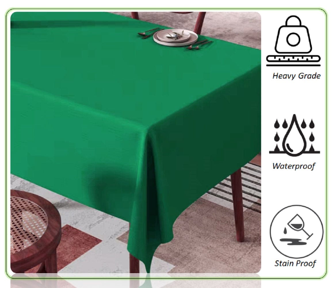 OLIVIA ROCCO Waterproof Rectangular Polyester Tablecloth 145x200cm Stain Resistant Wipe Clean Indoor Outdoor Kitchen Dining