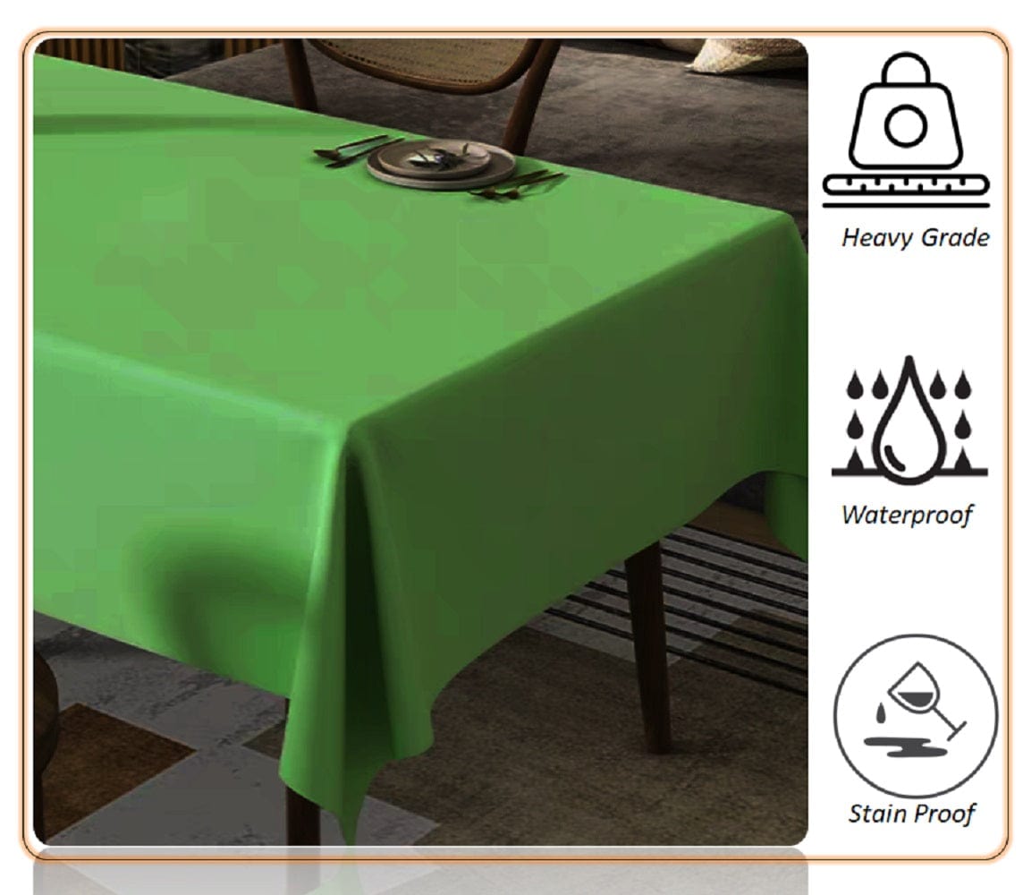 OLIVIA ROCCO Waterproof Rectangular Polyester Tablecloth 145x200cm Stain Resistant Wipe Clean Indoor Outdoor Kitchen Dining